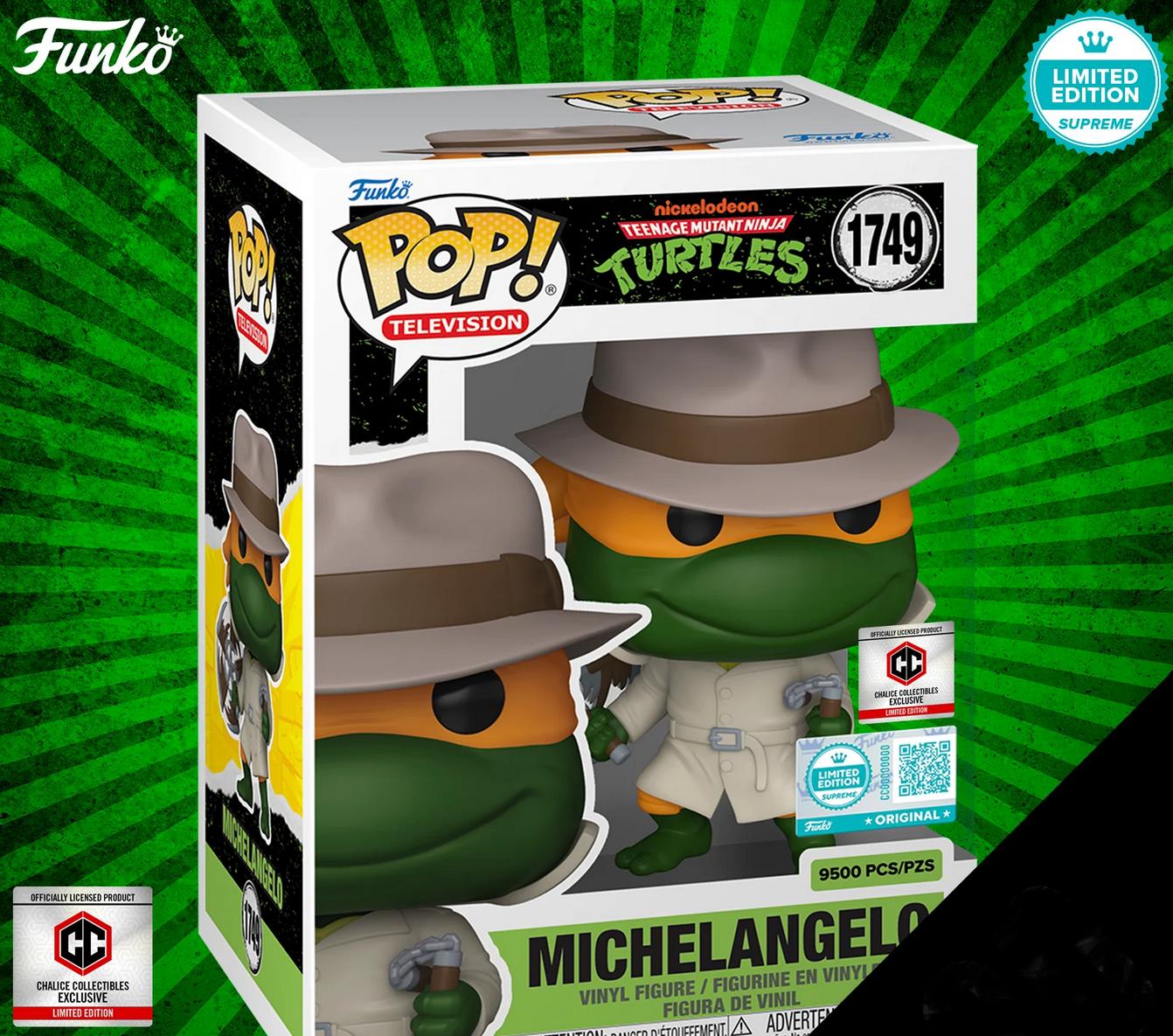 Funko Pop! Chalice Exclusive TMNT Michelangelo #1749 LE9500 Limited Edition Collectible Figure - Limited Edition 9500pcs