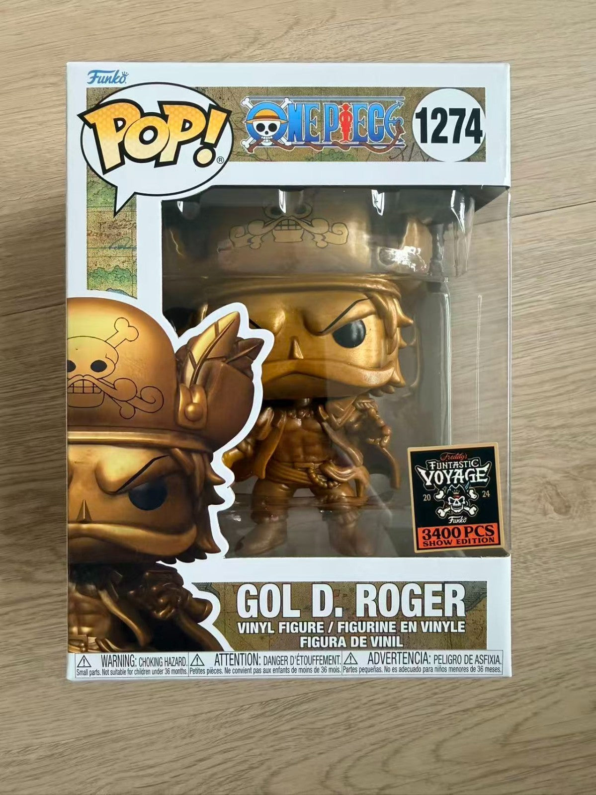 Funko Pop! One Piece - Gold Statue of Gol D Roger (Funko Event Fantastic Voyage) Limited to 3400pcs Only