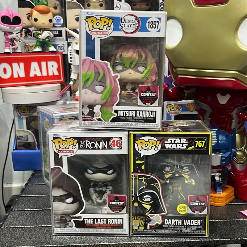Funko Comfest Exclusive UAE Set - Sonic Flocked Plus Pop, The Last Ronin B&W, Darth Vader GITD - Limited Edition Collectibles