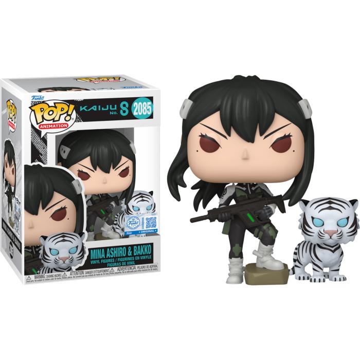 Funko Pop! Kaiju No. 8 Mina Ashiro & Bakko Vinyl Figure 2085 with White Tiger