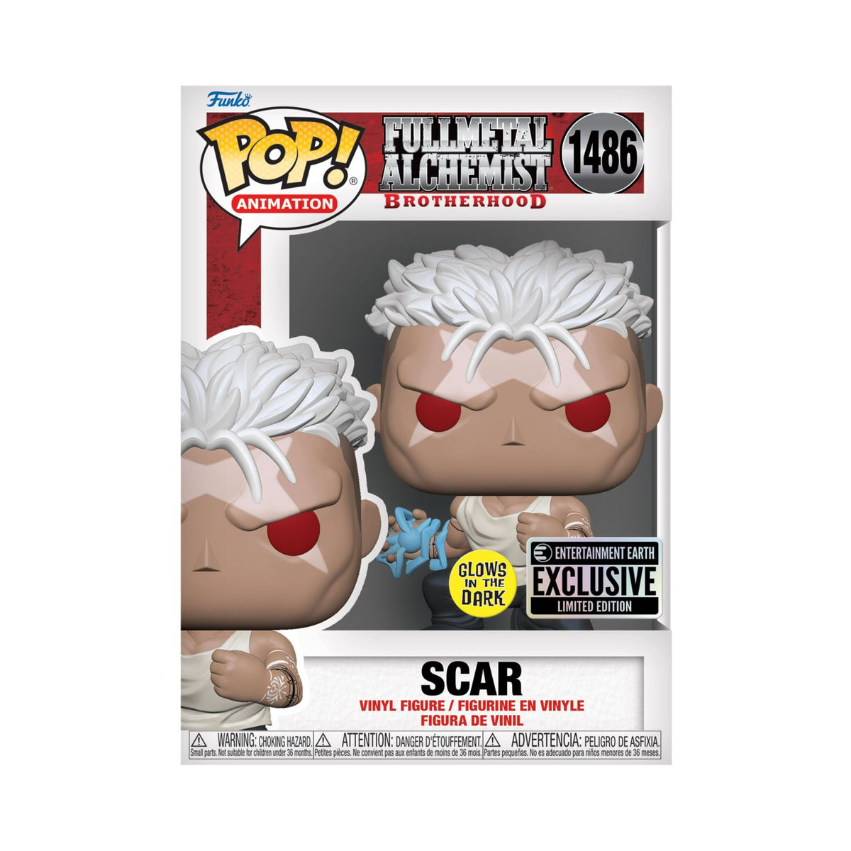 Funko Pop! Animation: Fullmetal Alchemist Brotherhood – Scar (Glows In The Dark) Entertaiment Exclusive