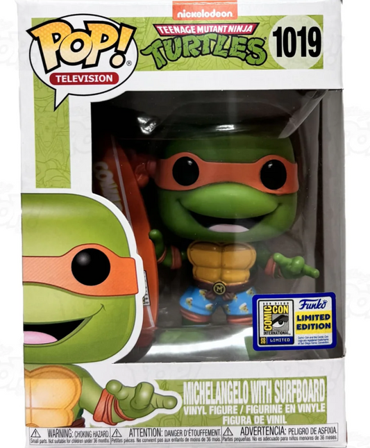 Funko Pop! Television #1019 TMNT Michelangelo with Surfboard (SDCC 2020 Exclusive)