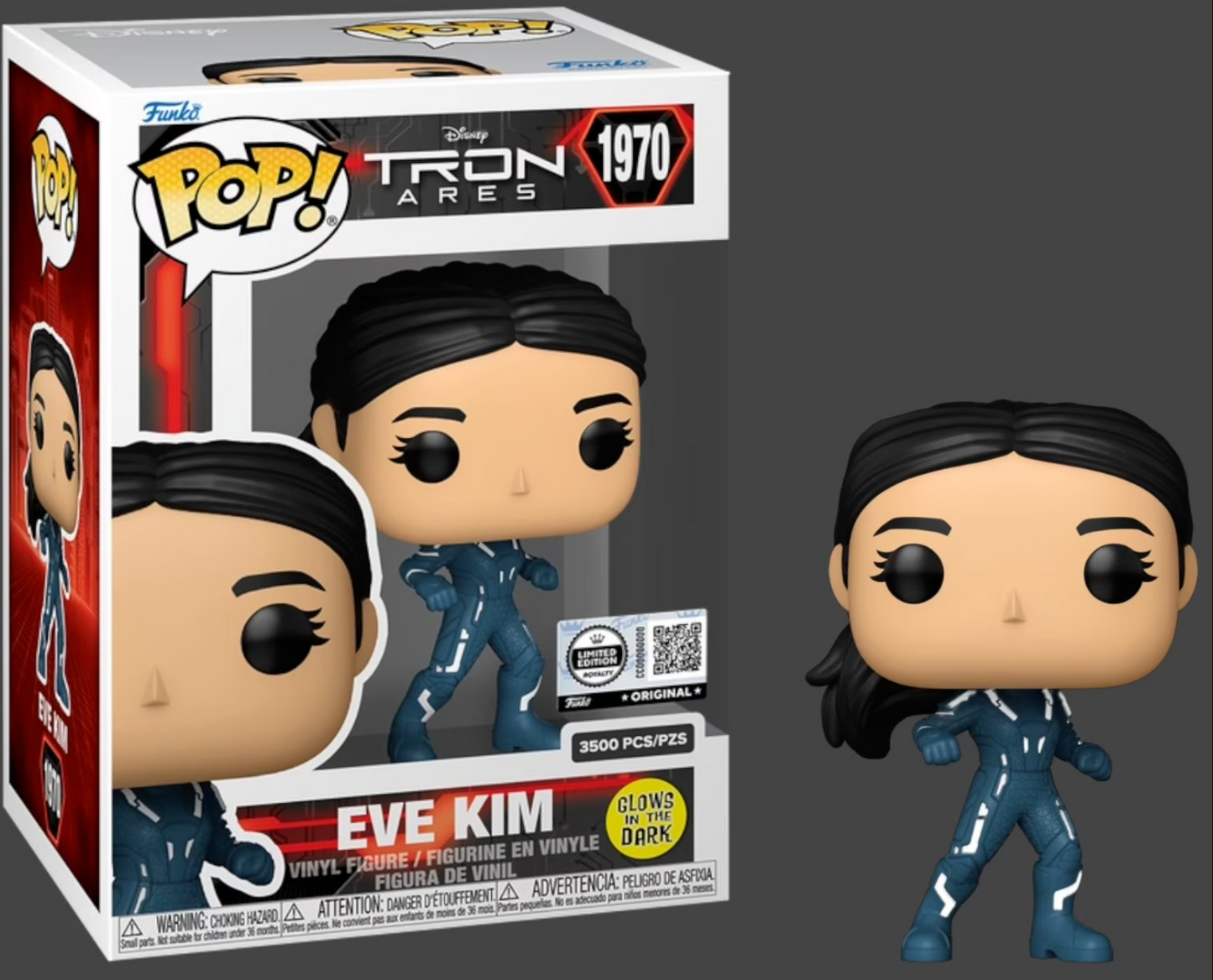 Funko Pop! Tron Ares Eve Kim #1970 Funko Glow Limited Edition 3500 PCS