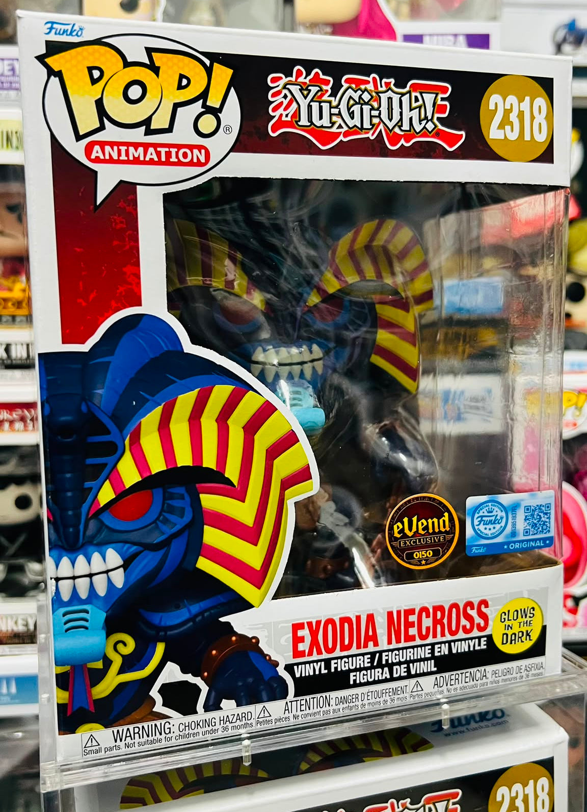 Funko Pop! Yu-Gi-oh - Exodia Ncross GITD (Evend Exclusive Limited No.146 & 150) With Magnetic Hardstack