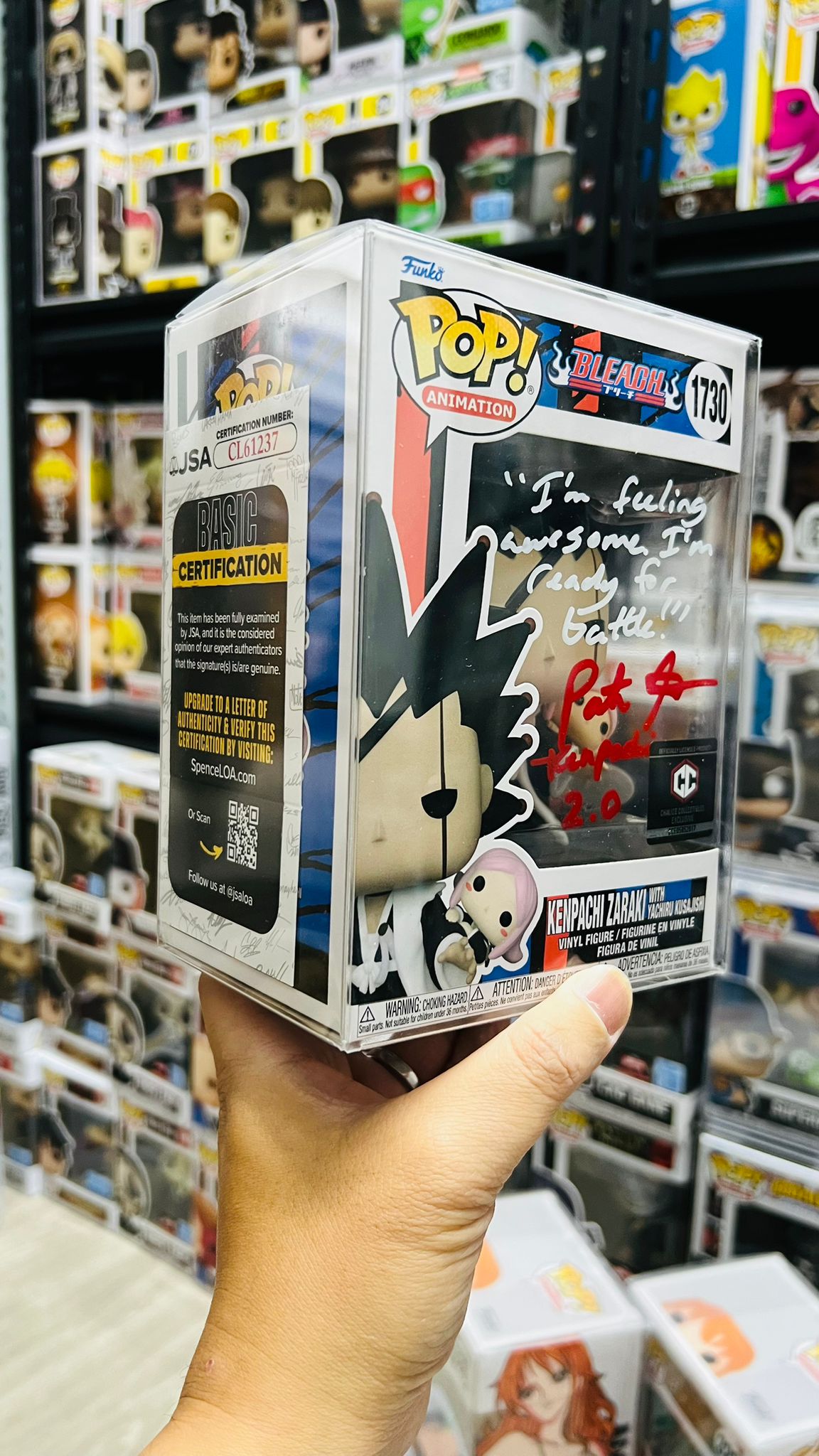 Funko Pop! Bleach: Kenpachi Zaraki With Yachiru Kusajichi (SIGNED) - Chalice Collectibles