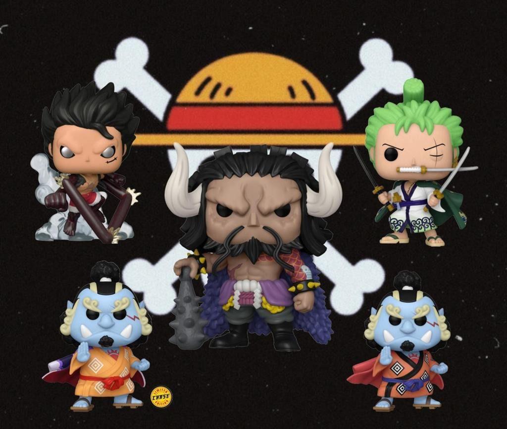 Funko Pop! One Piece Series 6: Roronoa Zoro #923 – Jinbe #1265 – Snake-Man Luffy #1266 - 6" Kaido #1267
