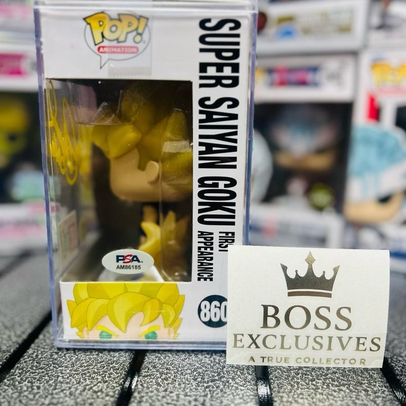 Funko Pop! DragonBallz - Super Saiyan Goku (First Appearance) Glow in the Dark Exclusive (PSA Certified - Sign by Eng VA)