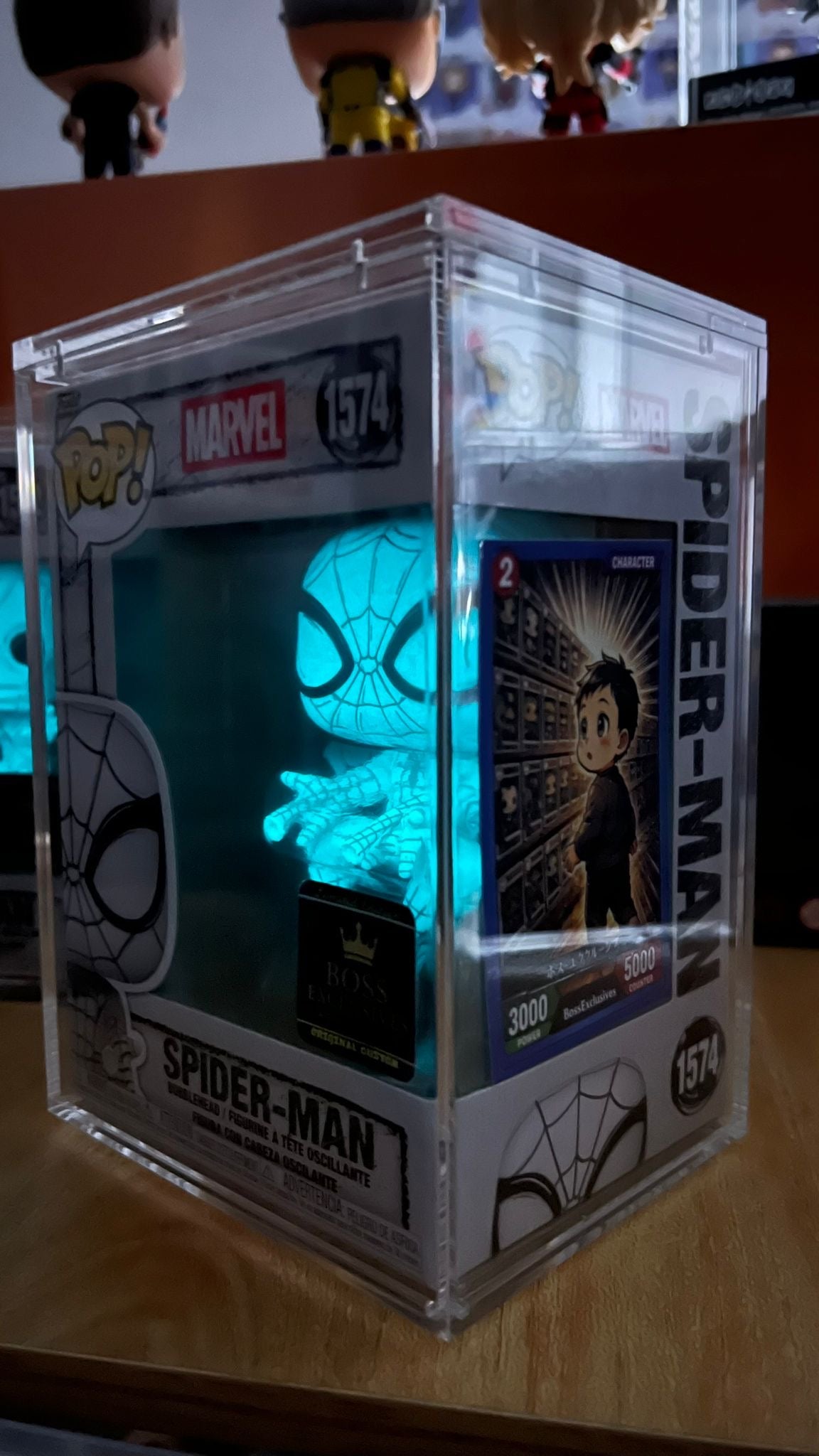 Spiderman Glow in the Dark - BossExclusives Custom Glow with Magnectic Hardstack (Copy)