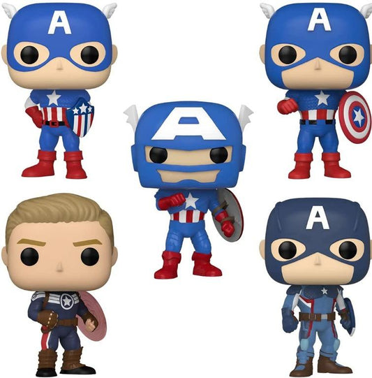 Funko Pop! Captain America: Through the Ages 5-Pack - Amazon Exclusive