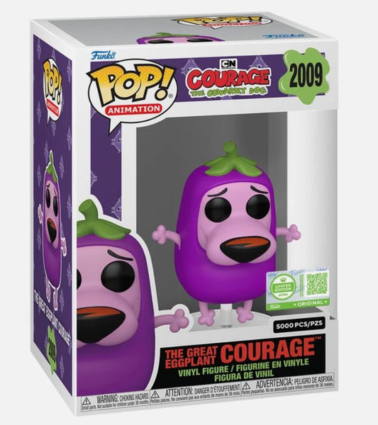 Funko Pop! Courage the Cowardly Dog (The Great Eggplant) Vinyl Figure - Limited Edition 5000pcs