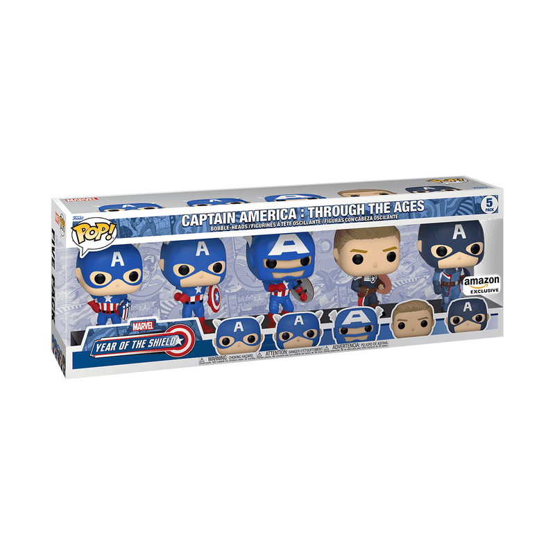 Funko Pop! Captain America: Through the Ages 5-Pack - Amazon Exclusive