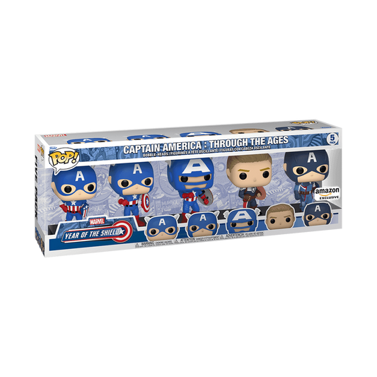 Funko Pop! Captain America: Through the Ages 5-Pack - Amazon Exclusive