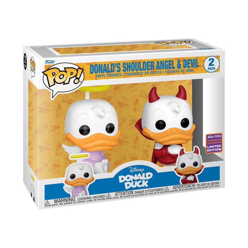 Funko Pop! Donald Duck Angel and Devil (2-Pack) (2022 Wondrous Convention)