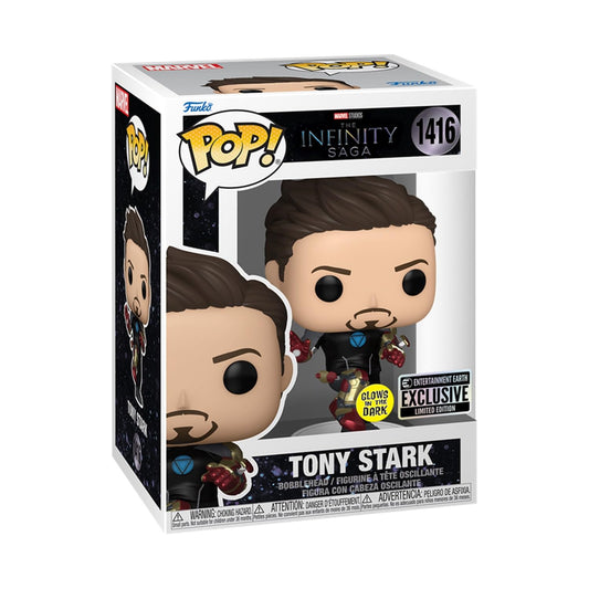 Funko Pop! Iron Man Tony Stark Suit-Up (GITD) #1416 - Entertainment Earth Exclusive