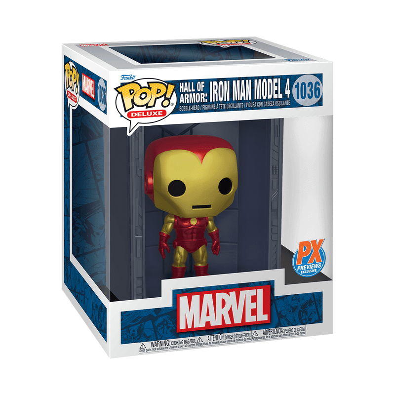 Funko Pop! Deluxe: Hall of Armor Iron Man Model 4 #1036 (PX Exclusive)