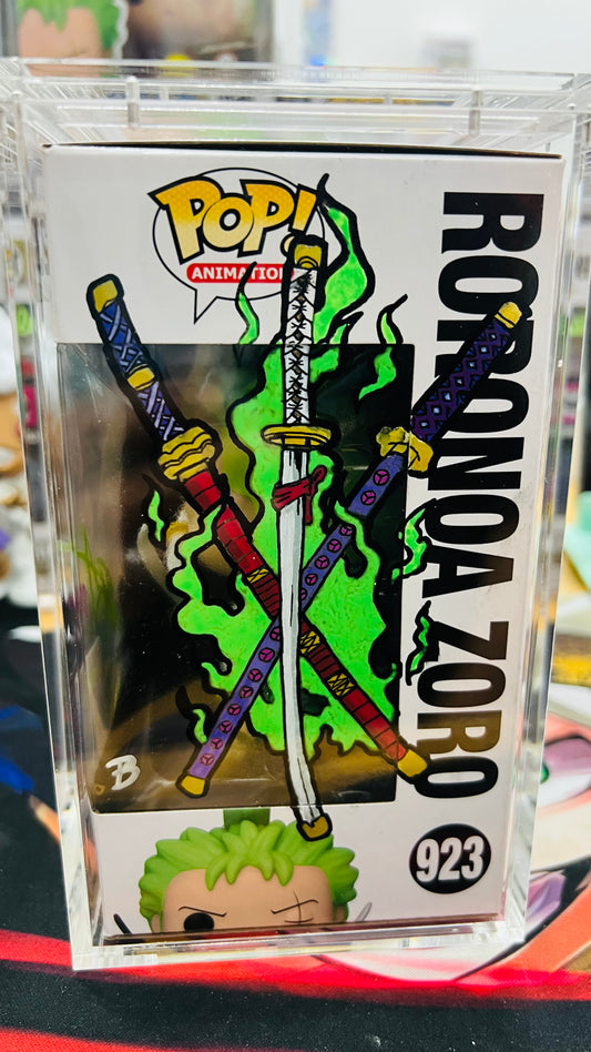 One piece : Roronoa Zoro Wano Series - Sign by EVA with Art Sketch ( Popup - UAE Comfest 2024 Exclusives) Glow in the Dark with Magnetic Hardstack
