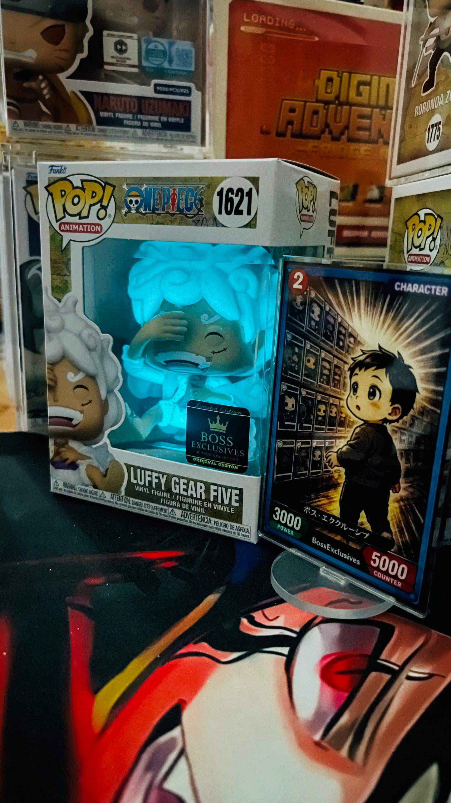 Funko pop! Anime One piece - Luffy Gear 5 Custom Glow - BossExclusives