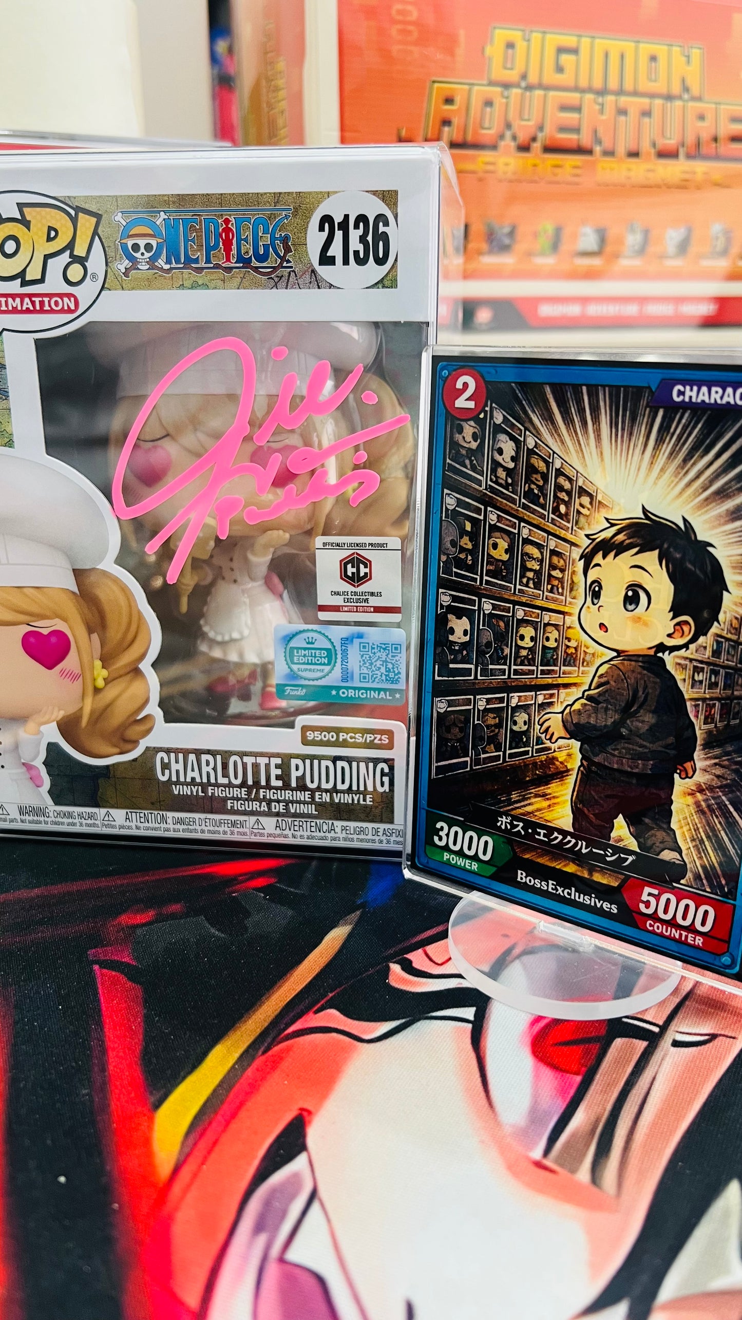 Funko POP! One Piece Charlotte Pudding (Limited Edition 9500 Pieces ) 4-in Vinyl Figure - Chalice Exclusive [SIGNED]