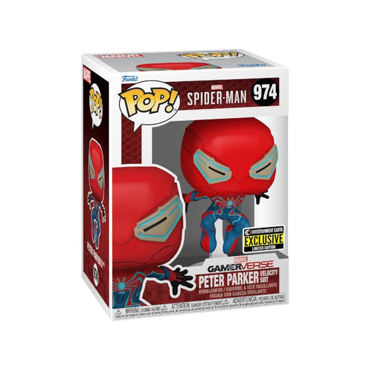 Spider-Man 2: Peter Parker Velocity Suit Funko Pop! Vinyl Figure - Entertainment Earth Exclusive