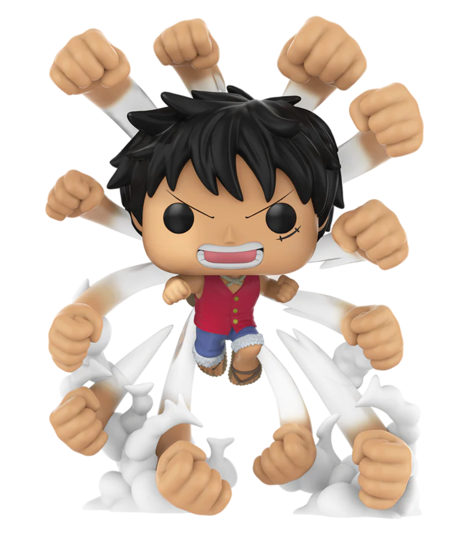 Funko Pop! Premium Chrono Toys Exclusive: One Piece Monkey D. Luffy Gum Gum Gatling (Pre-Release Official STICKER)