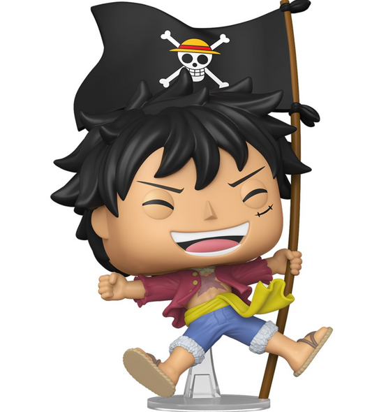 One Piece Monkey D. Luffy with Flag Funko Pop! Vinyl Figure #2214 - Entertainment Earth Exclusive