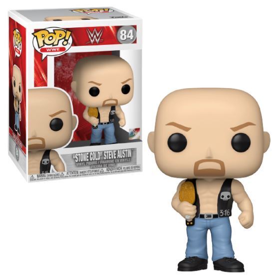 Funko Pop! WWE "Stone Cold" Steve Austin (Metallic) (One Belt) #84 Vinyl Figure