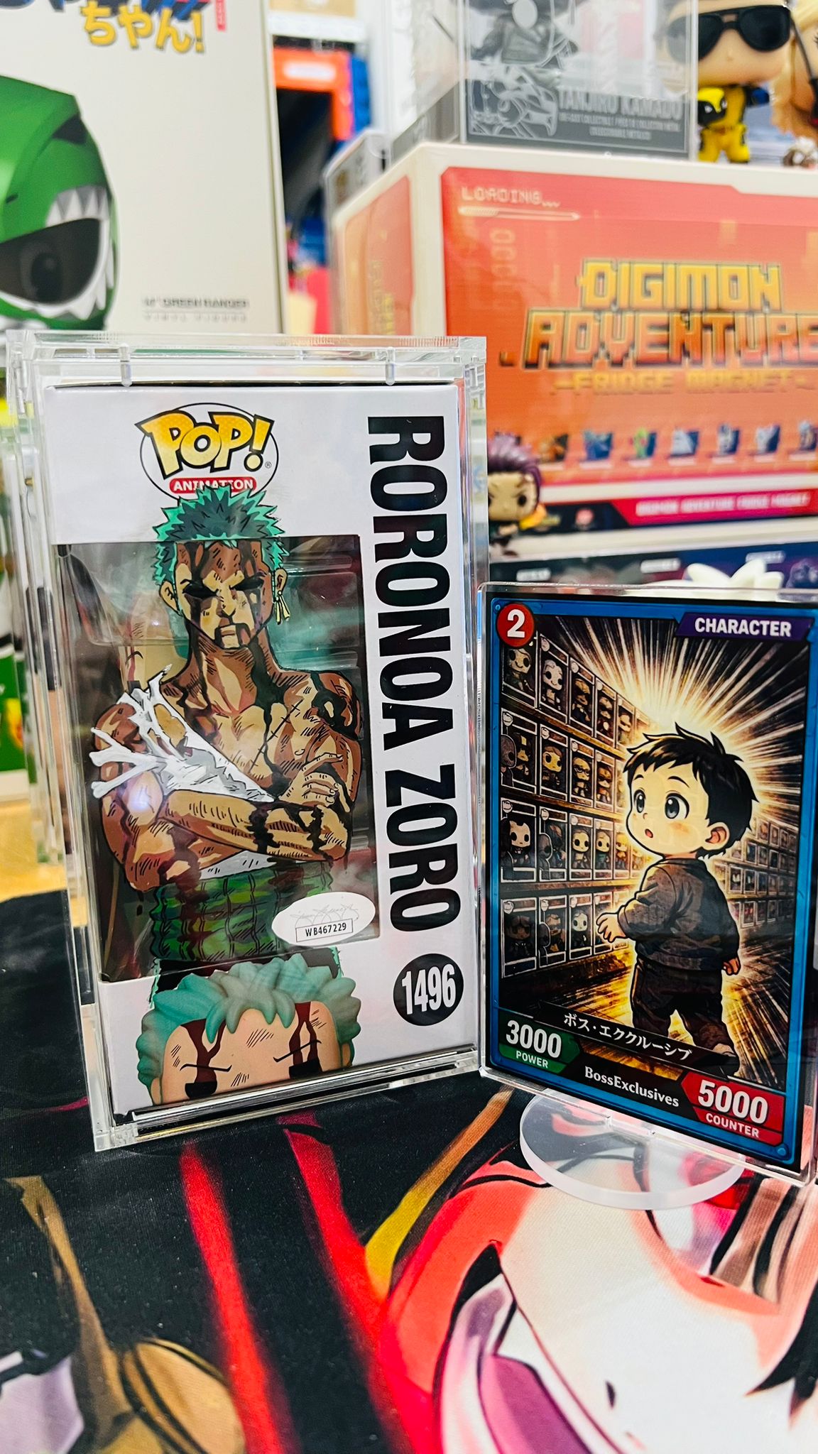 Funko One Piece - Zoro Nothing Happen (Hot Topic Exclusive) Error Glow - Sign By EVA Custom art!