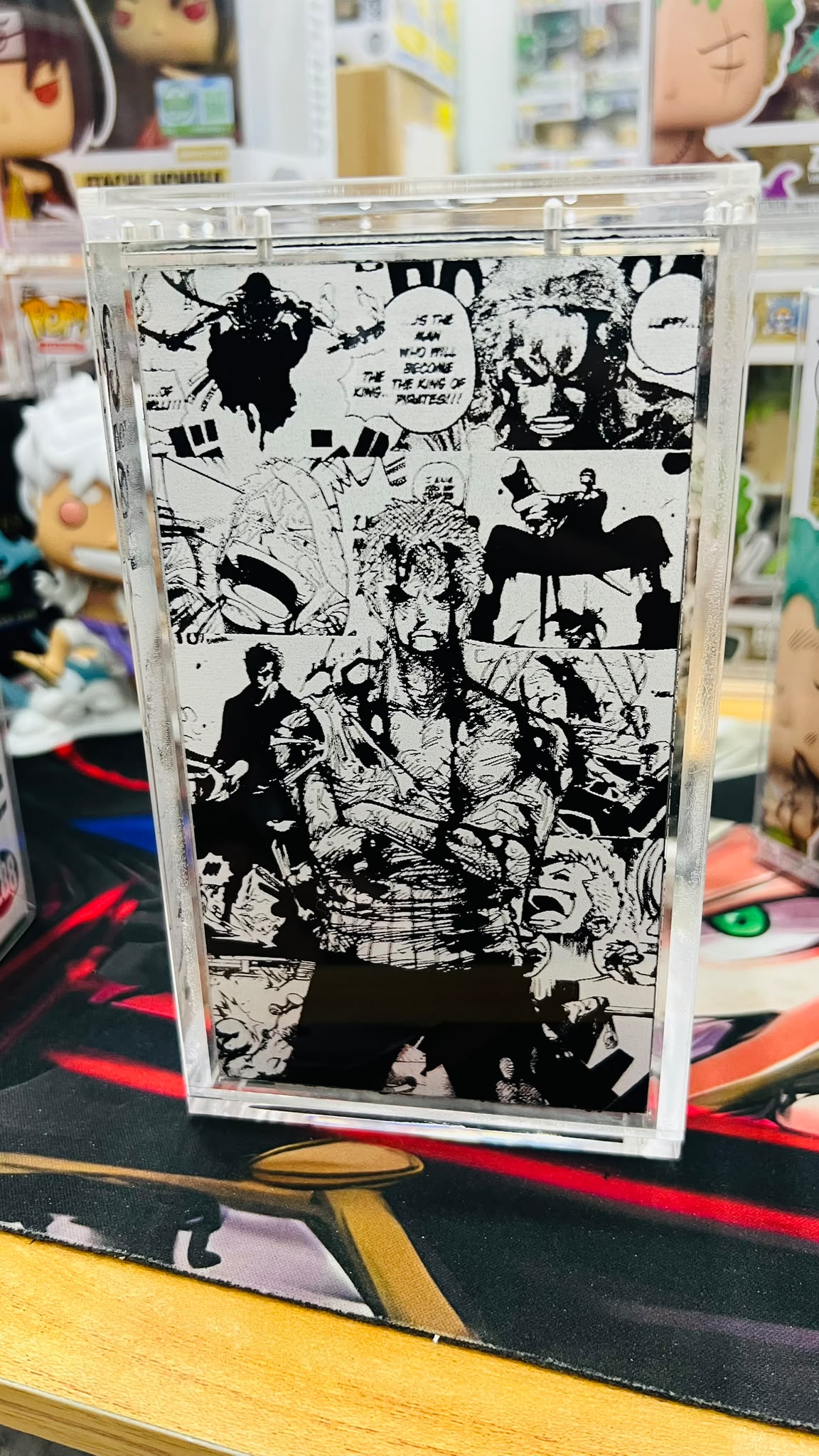Funko Pop! One Piece: Roronoa Zoro CCXP24 Exclusives (Error glow) - Sign By ENG VA with Cert and Custom HardStack