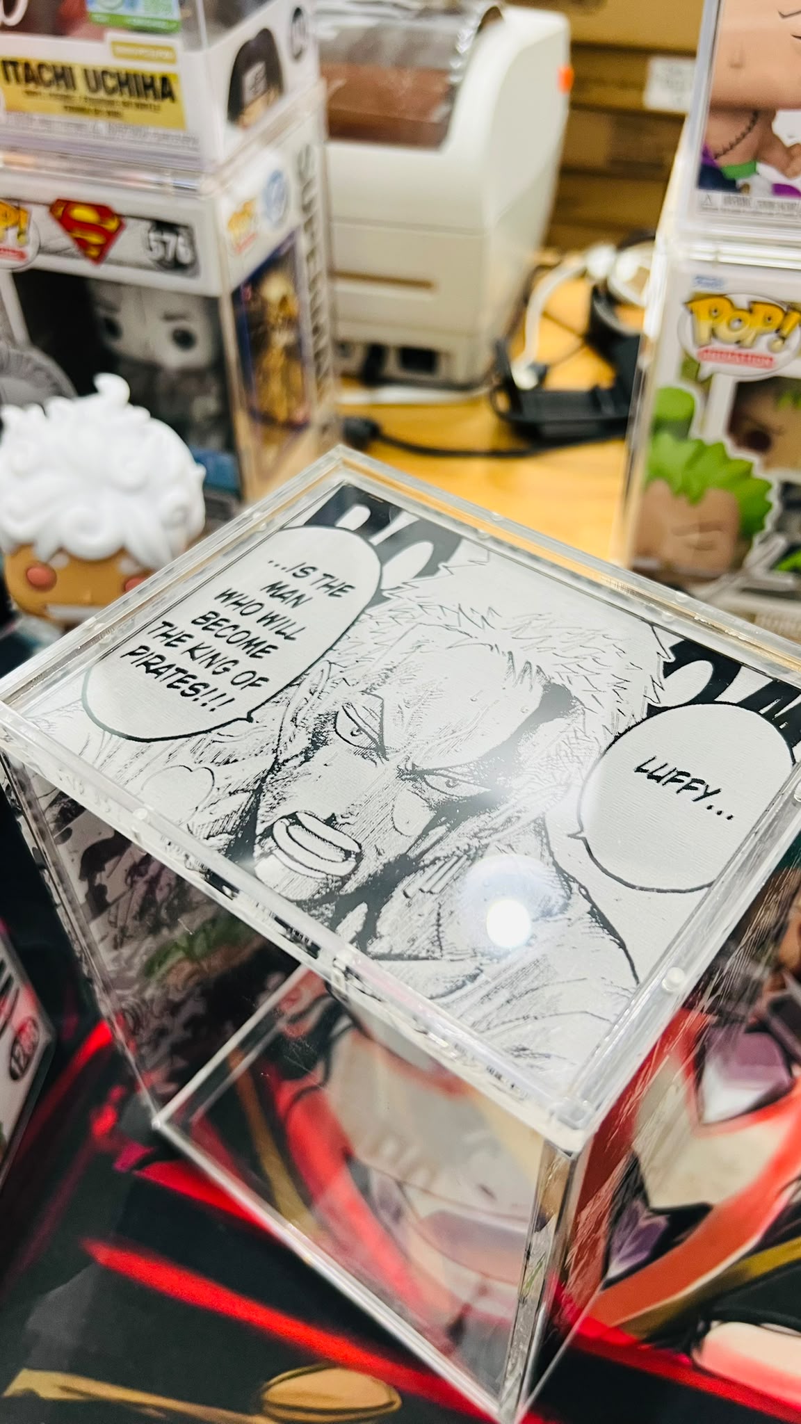 Funko Pop! One Piece: Roronoa Zoro CCXP24 Exclusives (Error glow) - Sign By ENG VA with Cert and Custom HardStack