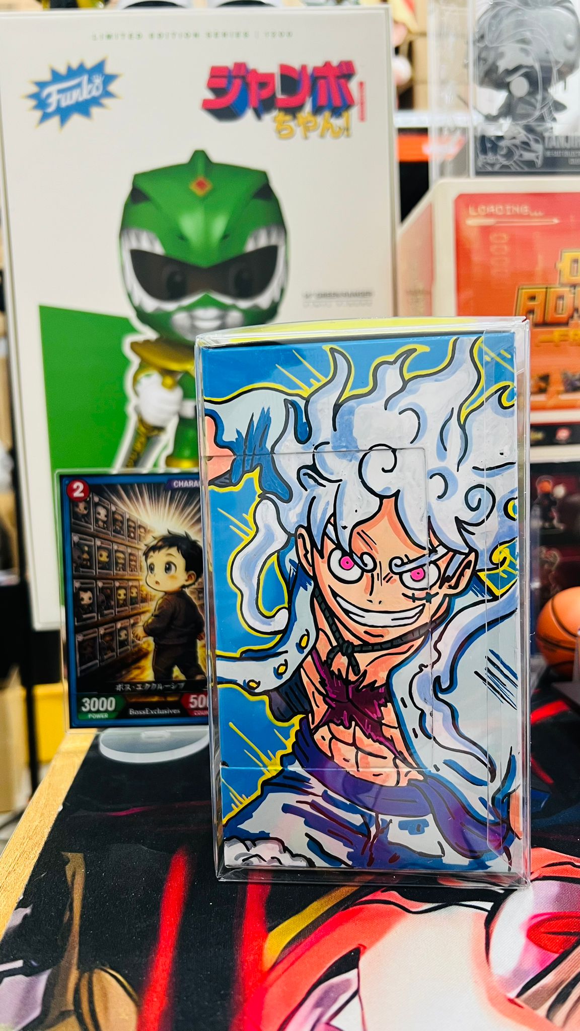 One Piece Monkey D.Luffy #1107 (Sign by Eng VA & Custom Art with Magnetic Hardstack)