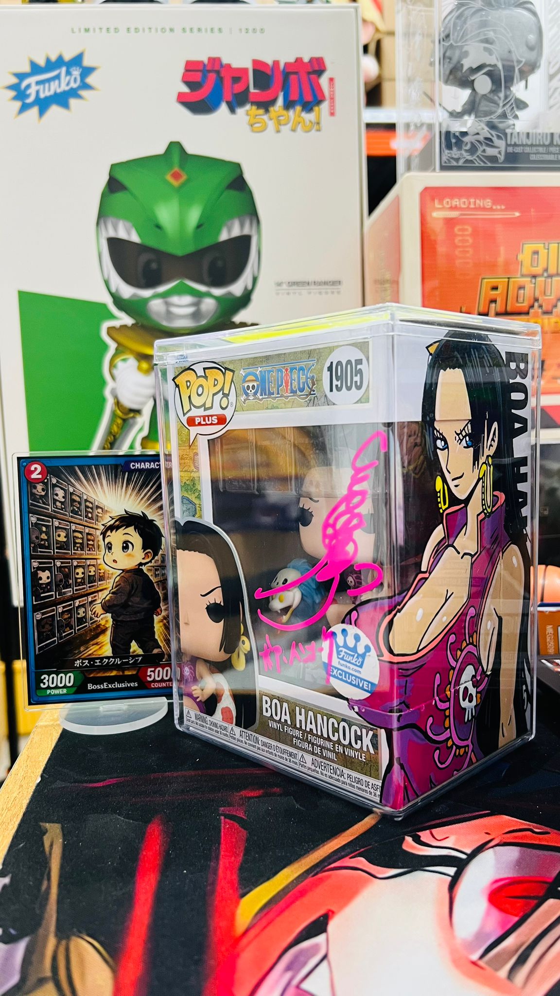 One Piece Plus! Boa.Hancok Exclusive (Sign By Jap VA & Art Sketch with MagneticHardStack)