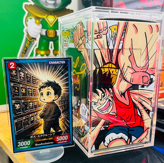 Funko Pop! Monkey D.Luffy Custom with art and Magnectic Hardstack