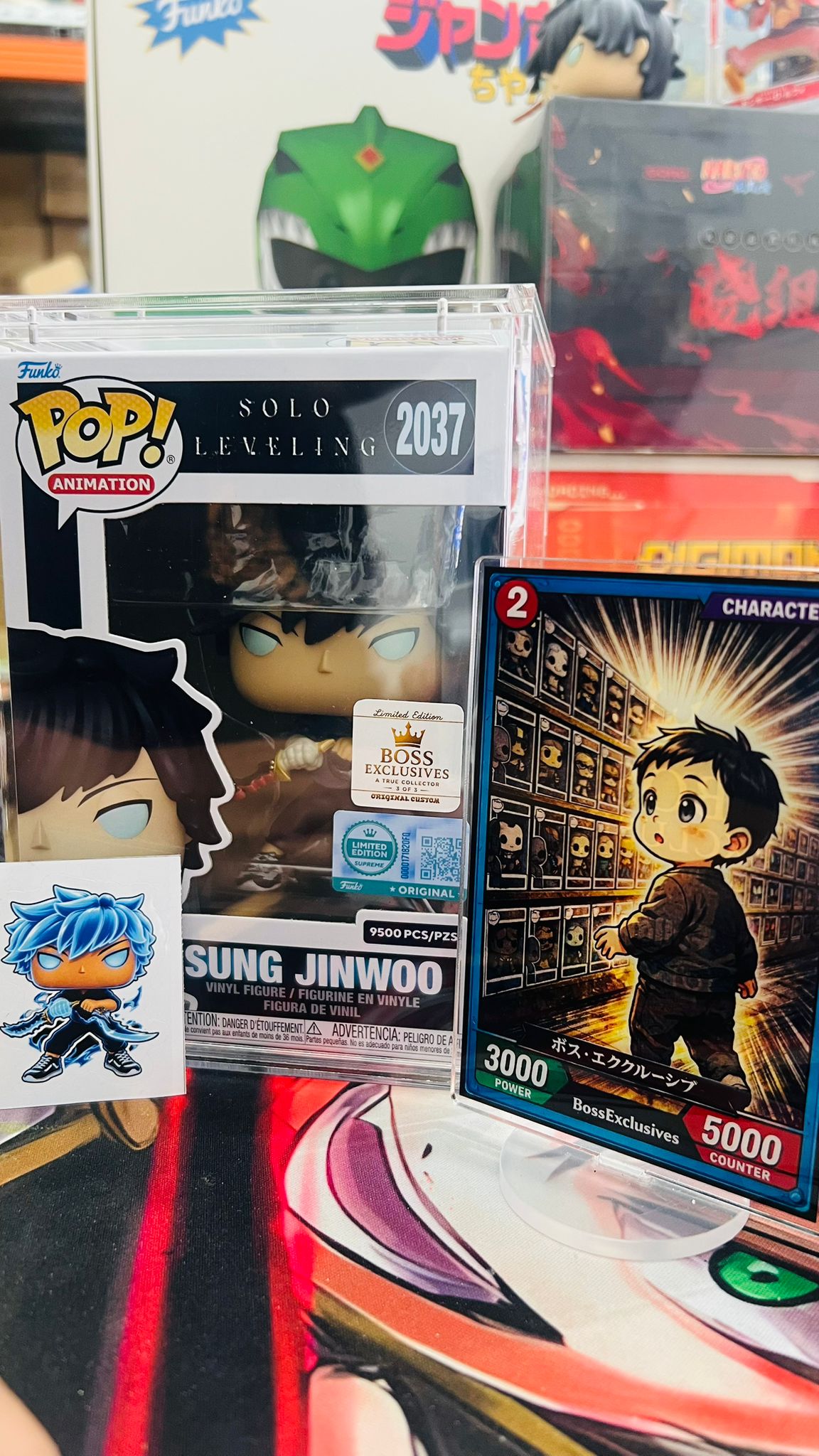 Funko Solo Leveling - Sung Jinwoo LE9500PCS (Custom Glow BossExclusives Limited 3PCS ONLY)