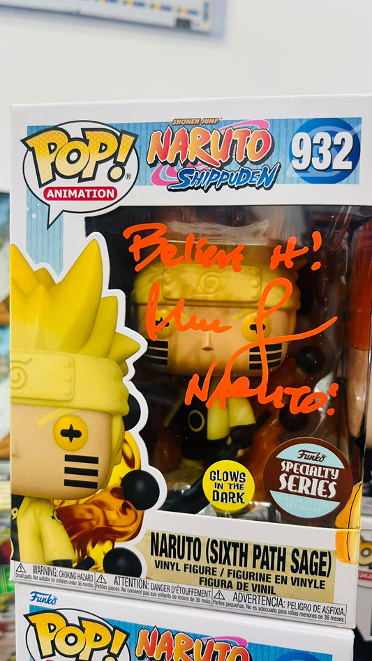 Funko Pop Naruto - Sign By Eng Voice Actor (Naruto/Obito/Madara/Orochimaru) with Art Sketch