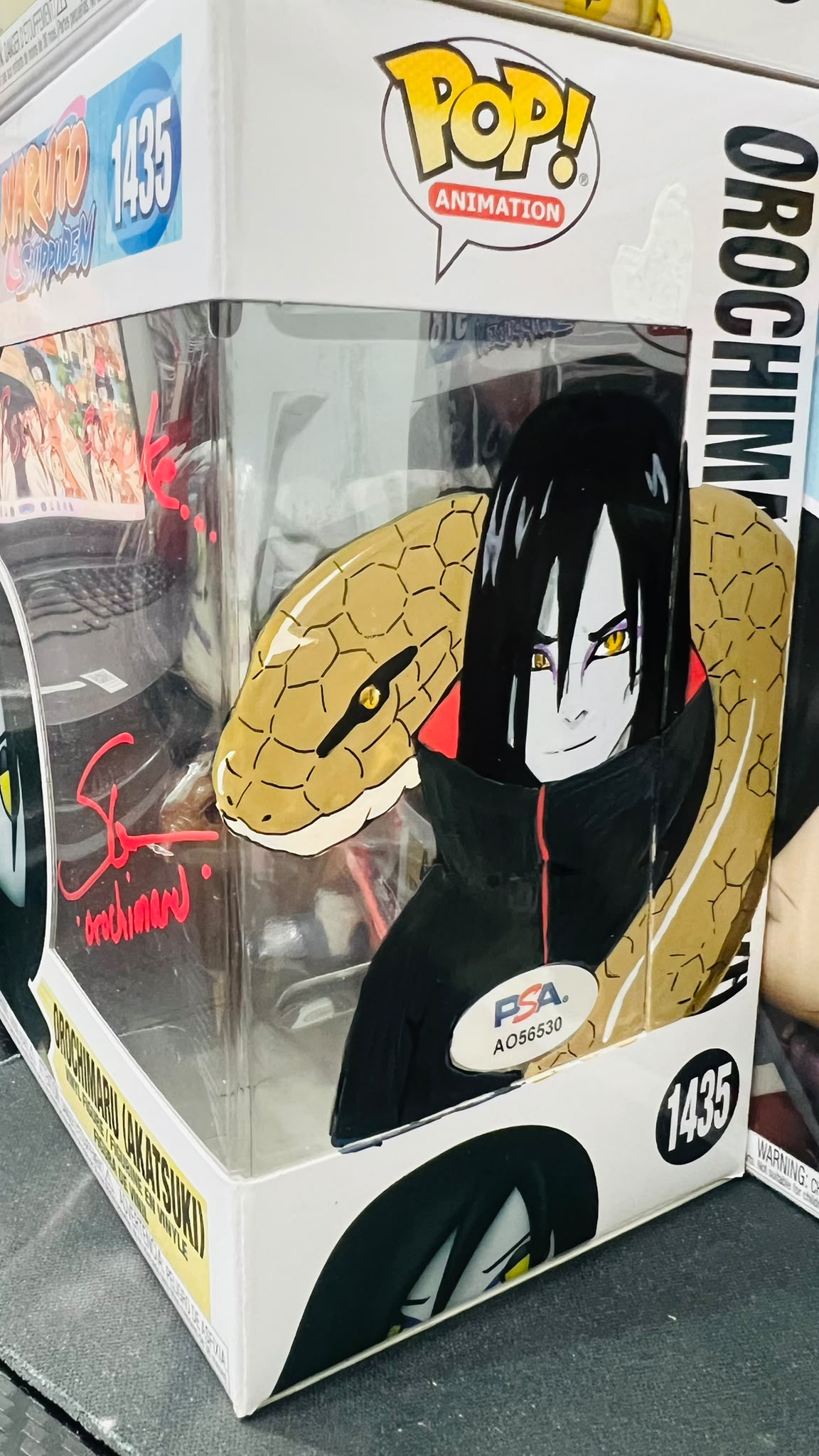 Funko Pop Naruto - Sign By Eng Voice Actor (Naruto/Obito/Madara/Orochimaru) with Art Sketch