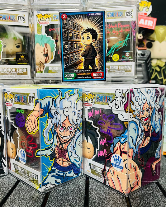 One Piece Monkey D.Luffy #1107 (Sign by Eng VA & Custom Art with Magnetic Hardstack)