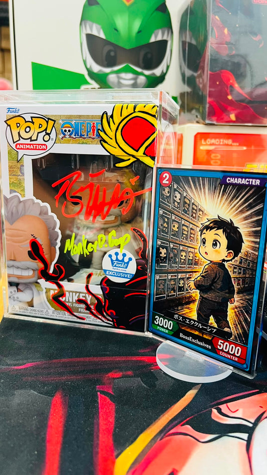 One Piece - Garp Signature With Cert of Authentic & Magnectic Hardstack