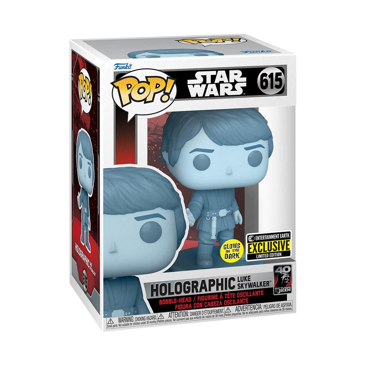 Funko Pop! Star Wars: Holographic Luke Skywalker (GITD) (Entertainment Earth)