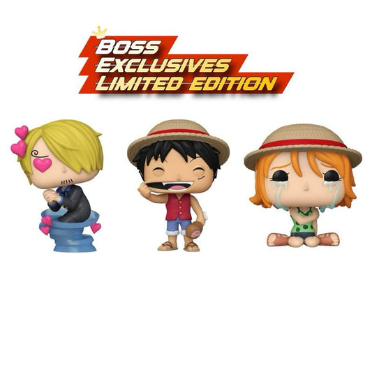Funko Pop! One Piece Series Action Figures - Luffy, Nami, Sanji