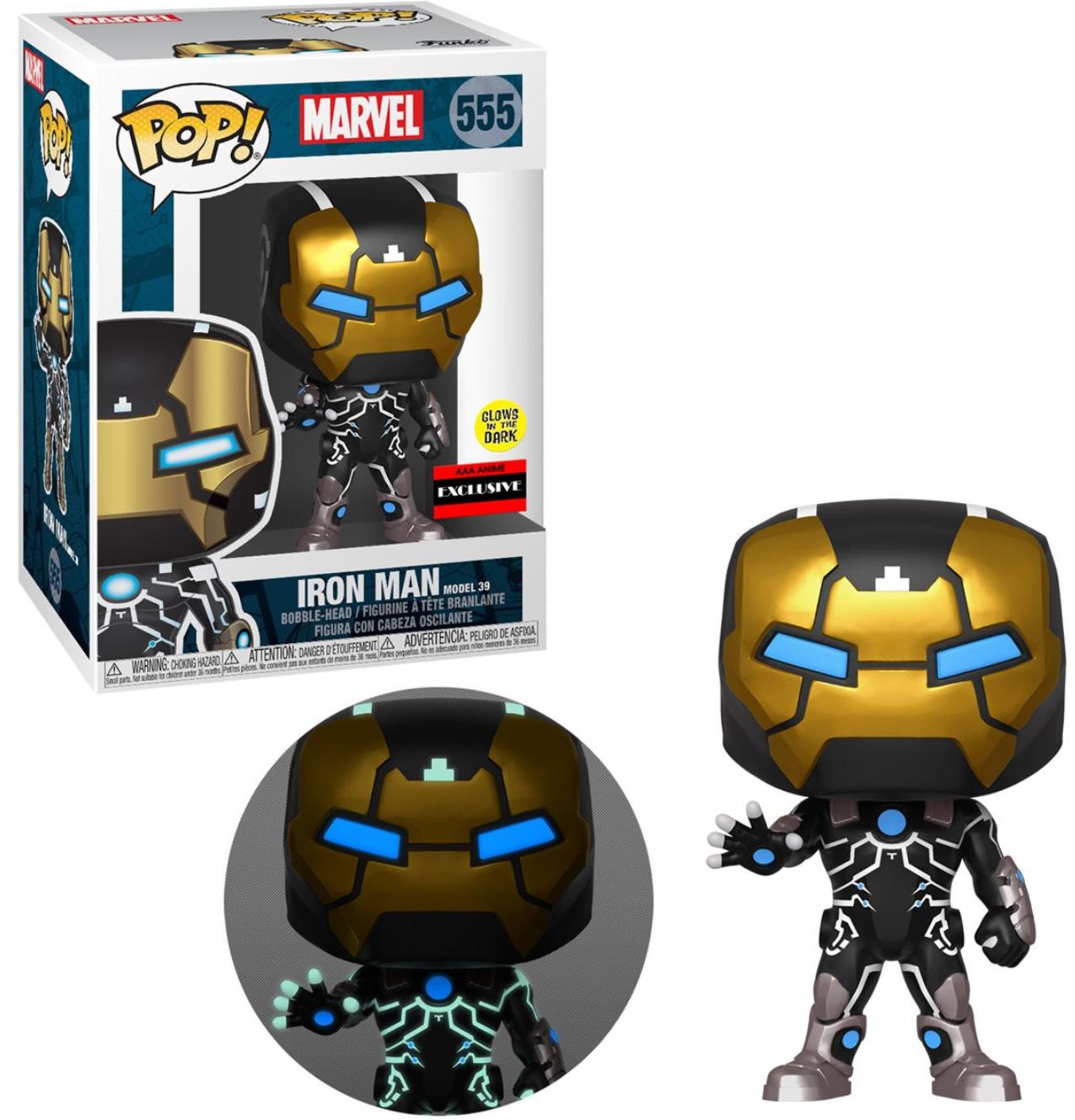 Marvel Iron Man Model 39 Glow-in-the-Dark Funko Pop! Vinyl Figure #555 - AAA Anime Exclusive