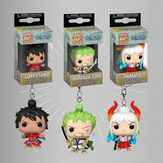 Funko Pop! Keychain: One Piece - Luffytaro / Roronoa Zoro / Yamato