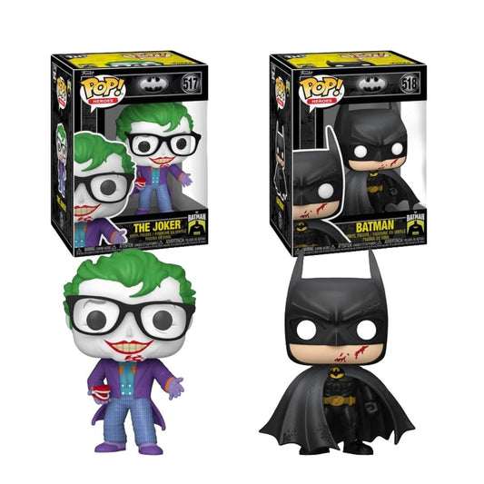 Funko Pop! Batman 85th Anniversary: The Joker with Teeth #517 - Batman Bloody #518