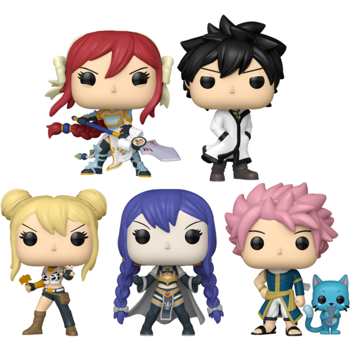 Fairy Tail: 100 Year Quest - Erza, Gray, Lucy, Wendy & Natsu with Happy Pop! Vinyl Figure