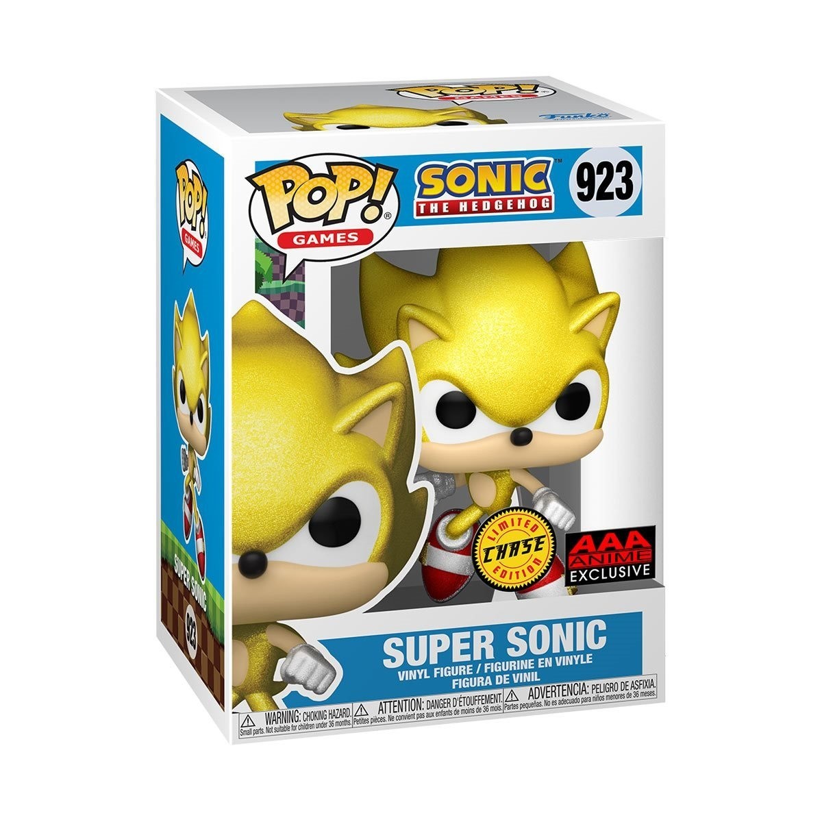 Funko Pop! Sonic the Hedgehog Super Sonic #923 (AAA Anime) - Common / Chase