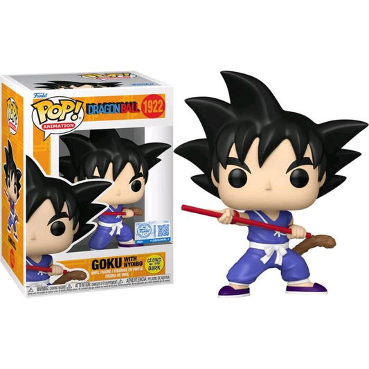 Dragon Ball Z- Goku with Nyoibo Glow-in-the-Dark Pop! Vinyl Figure