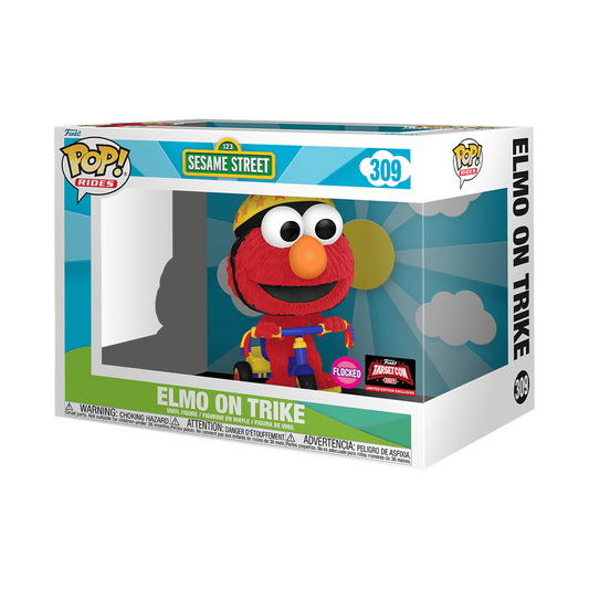 Funko Pop! Rides: Sesame Street - Elmo on Trike (Flocked) Vinyl Figure - TargetCon Exclusive/ Special Edition