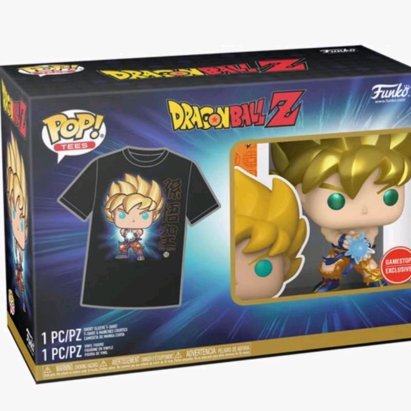 Funko POP! and Tee: Dragon Ball Z Goku Vinyl Figure and Unisex T-Shirt Gamestop Exclusive