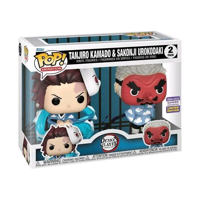 Funko Pop! Demon Slayer: Tanjiro Kamado & Sakonji Urokodaki (2023 Summer Convention Exclusive)