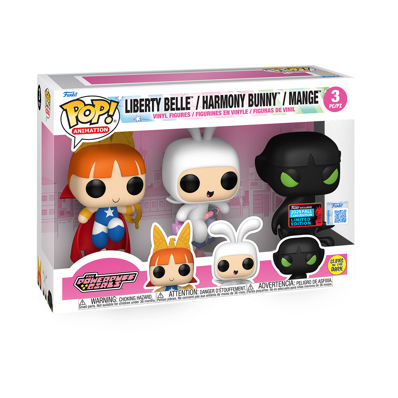 Funko Pop! Cartoon Network Powerpuff Girls (GITD) 3-Pack - Convention Exclusive