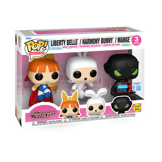 Funko Pop! Cartoon Network Powerpuff Girls (GITD) 3-Pack - Convention Exclusive